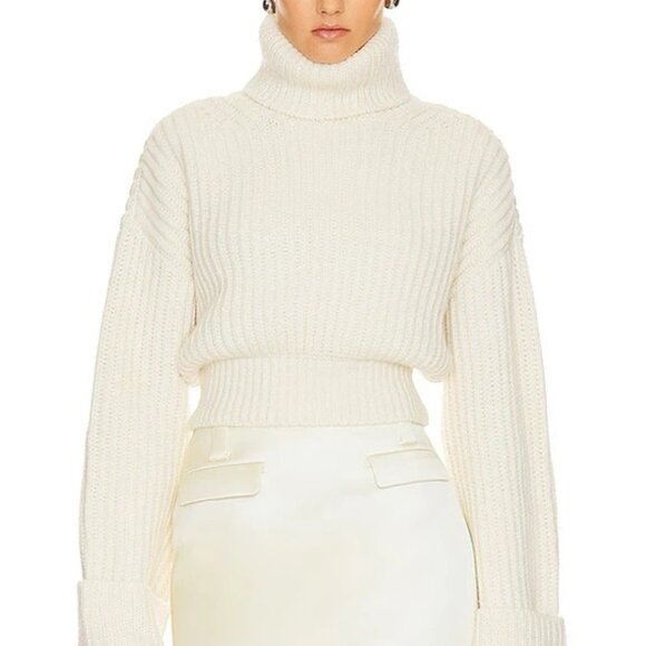 HELSA White Turtleneck Sweater - Picture 2 of 2